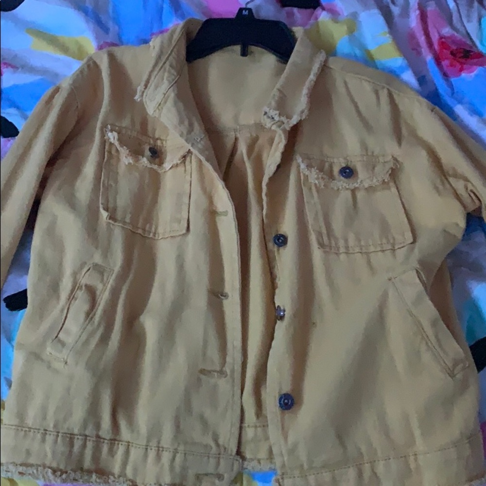 distressed jean jacket